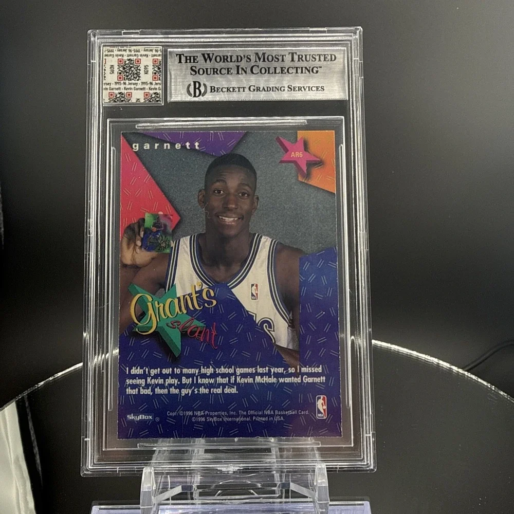 PSA 8 NM MINT 1995 HOOPS KEVIN‎ GARNETT #AR6 GRANT'S ALL-ROOKIE RC HOF